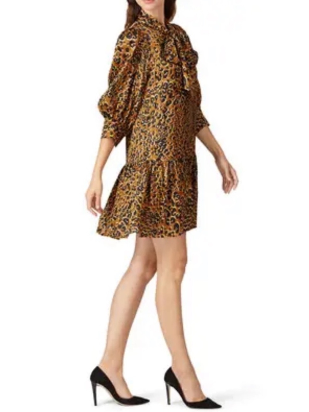 Hunter Bell 100% Silk Tie-Neck Mini Dress like new small